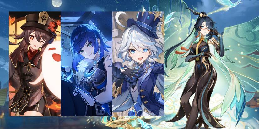 Genshin Impact Xianyun + Hu Tao + Yelan + Furina