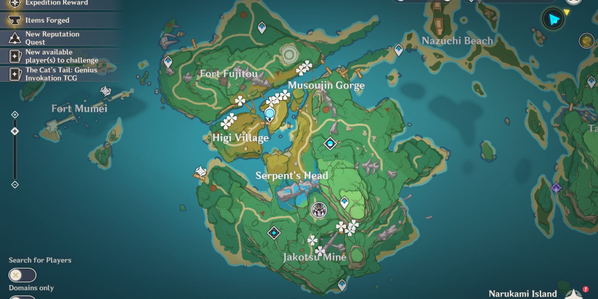 Genshin Impact- Yashiori Island Naku Weed Locations