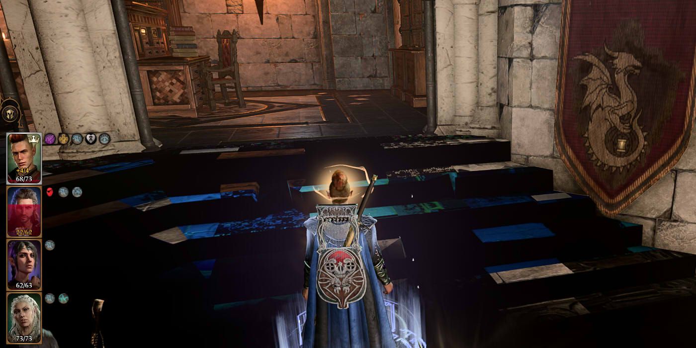 Gameplay screenshot of a graphical glitch in Baldur's Gate 3