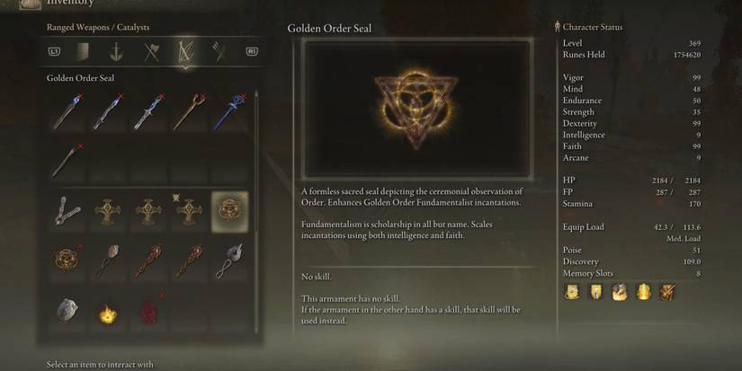 Golden Order Seal in Elden Ring