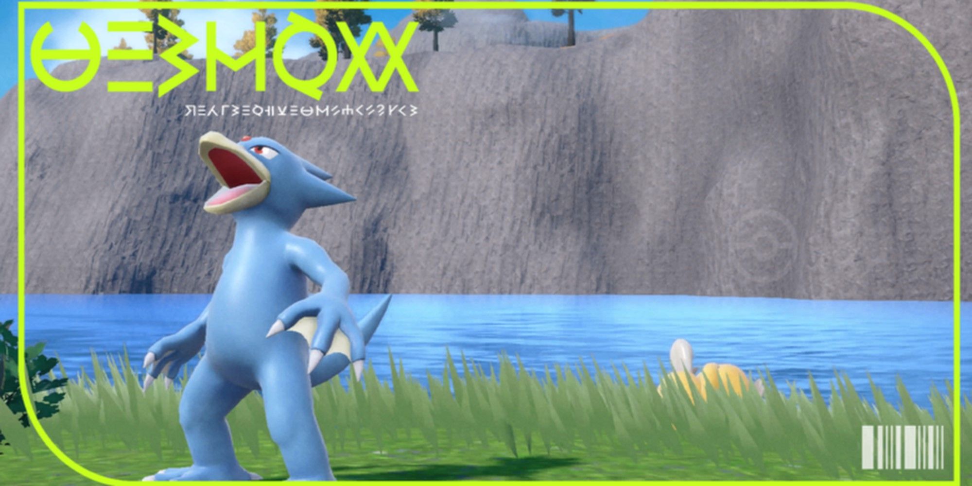 The cover image for Golduck's dex entry in paldea