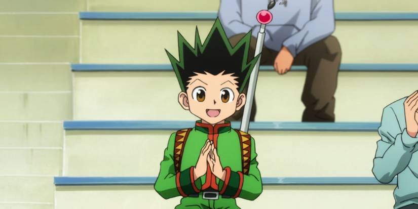 Gon cheering in Hunter x Hunter