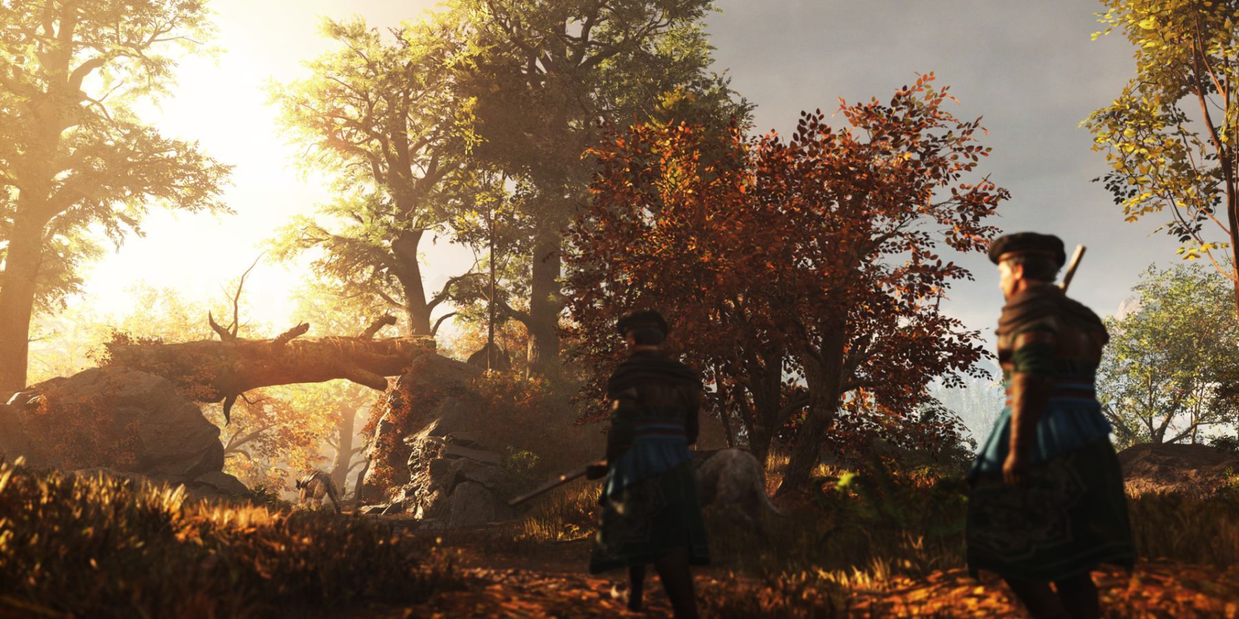 greedfall 2 art characters in sunny field