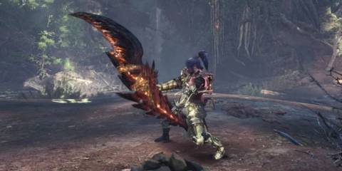 A hunter with a Great Sword drawn