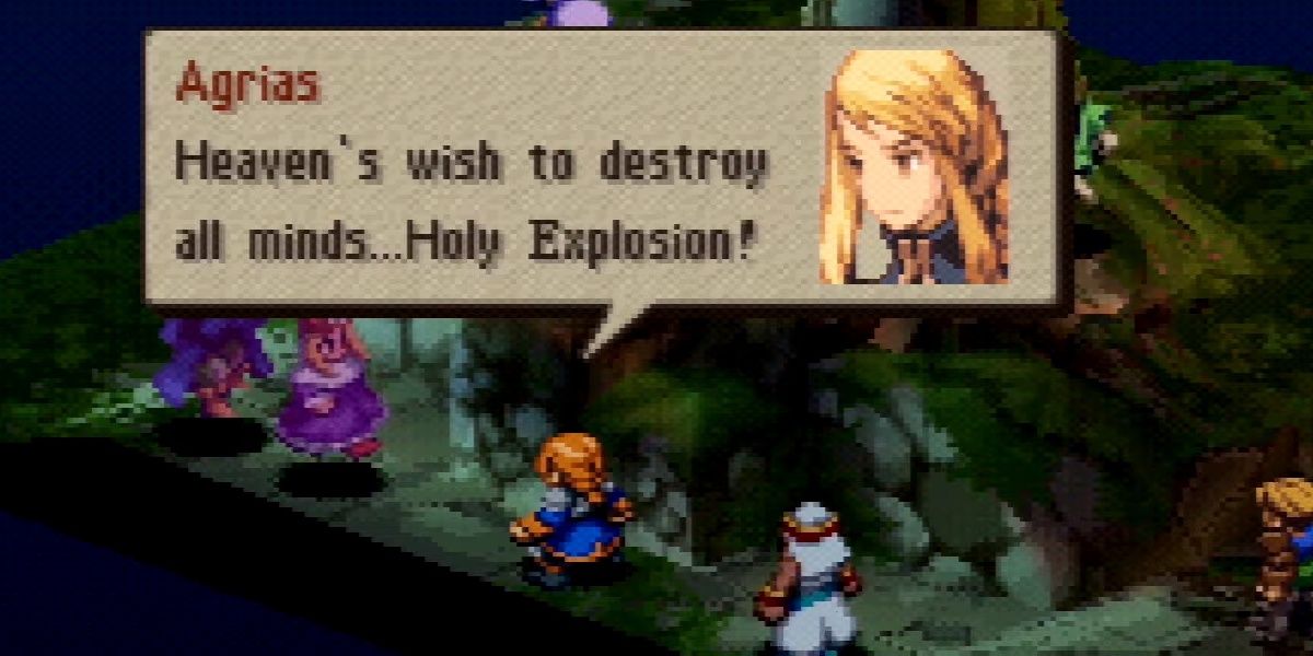agrias in combat in fft