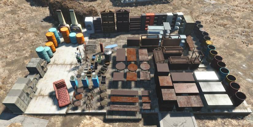 Floor with modded assets tables chairs