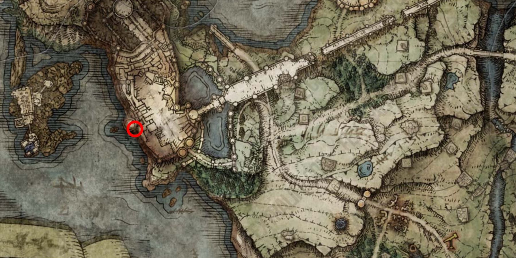 Emplacement de Hookclaws sur la carte dans Elden Ring