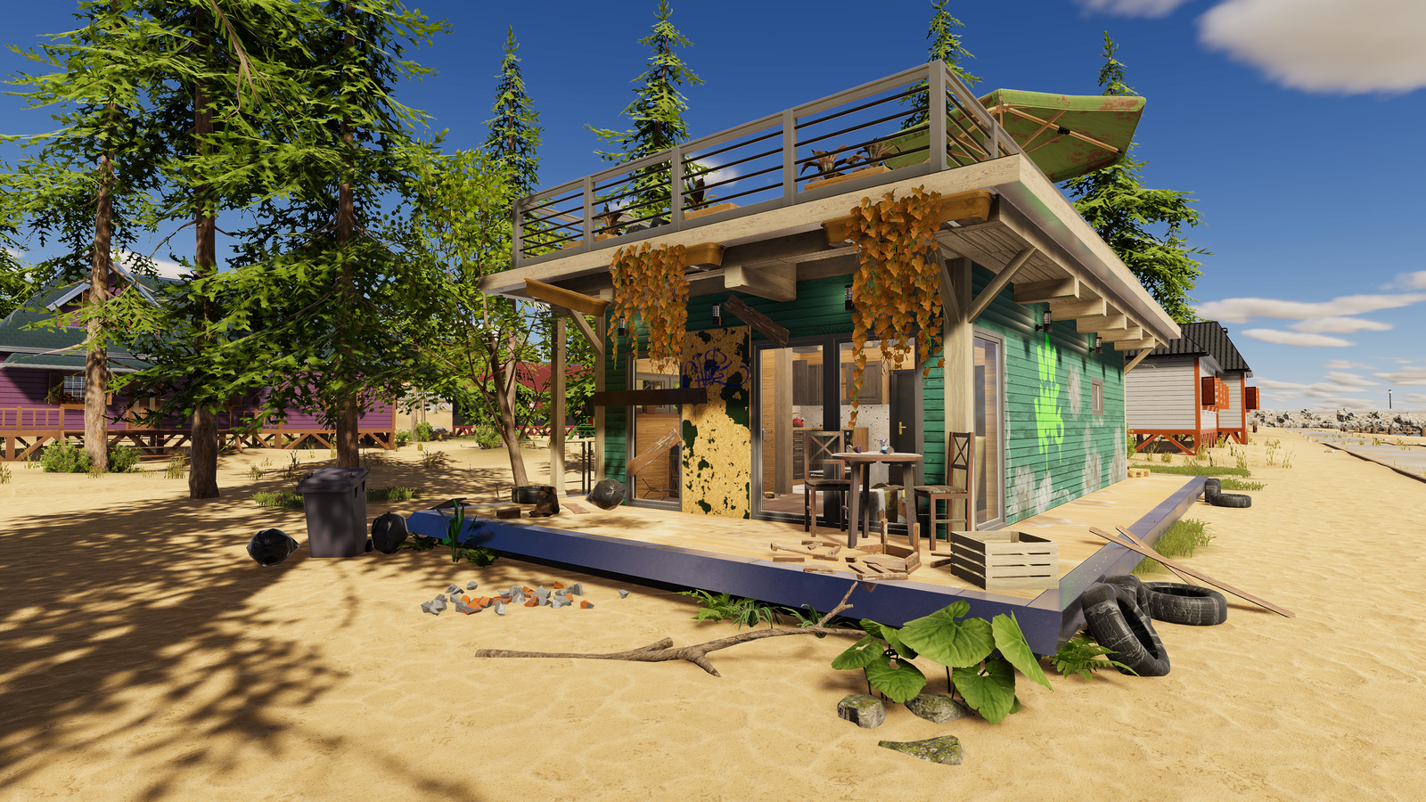 House Flipper 2 messy beach house