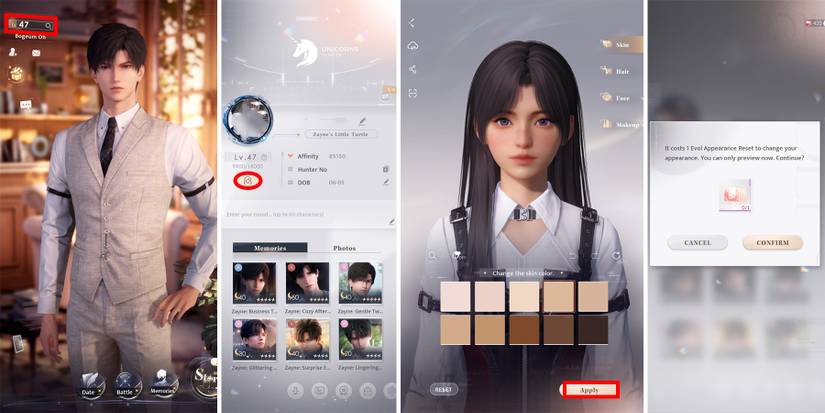 how to customize your evol appearance in love and deepspace