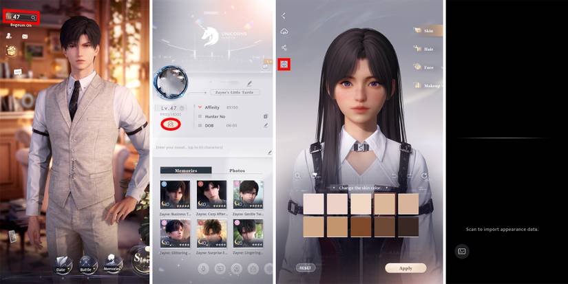 how to import evol appearance data in love and deepspace