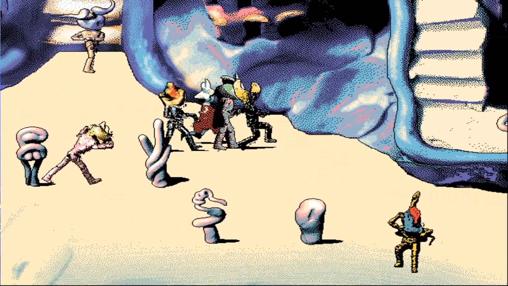 Walking with the party in Hylics