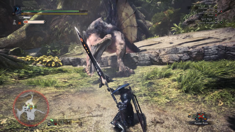 A charging Anjanath in Monster Hunter World