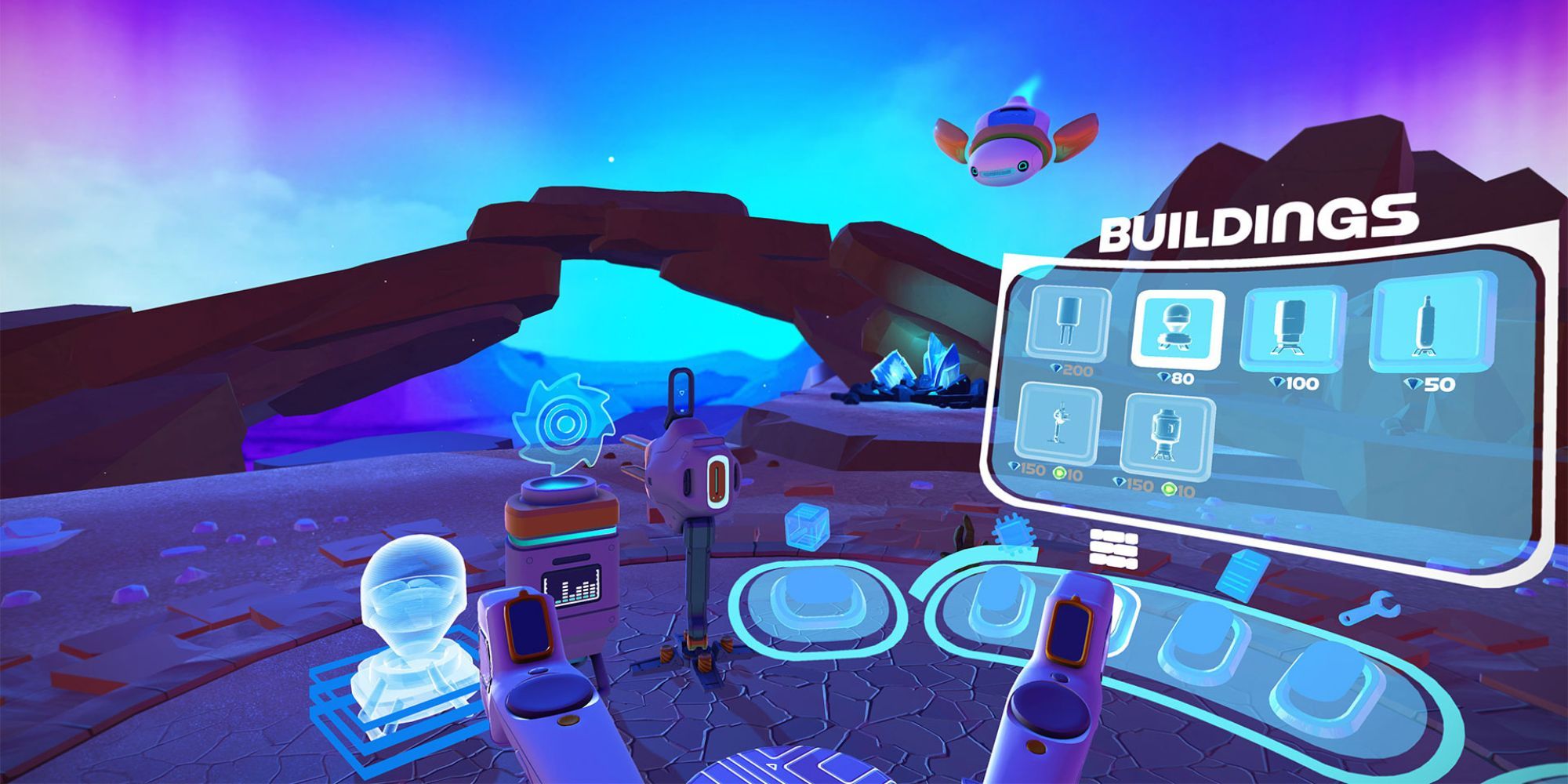 A player building in Cosmic Trip