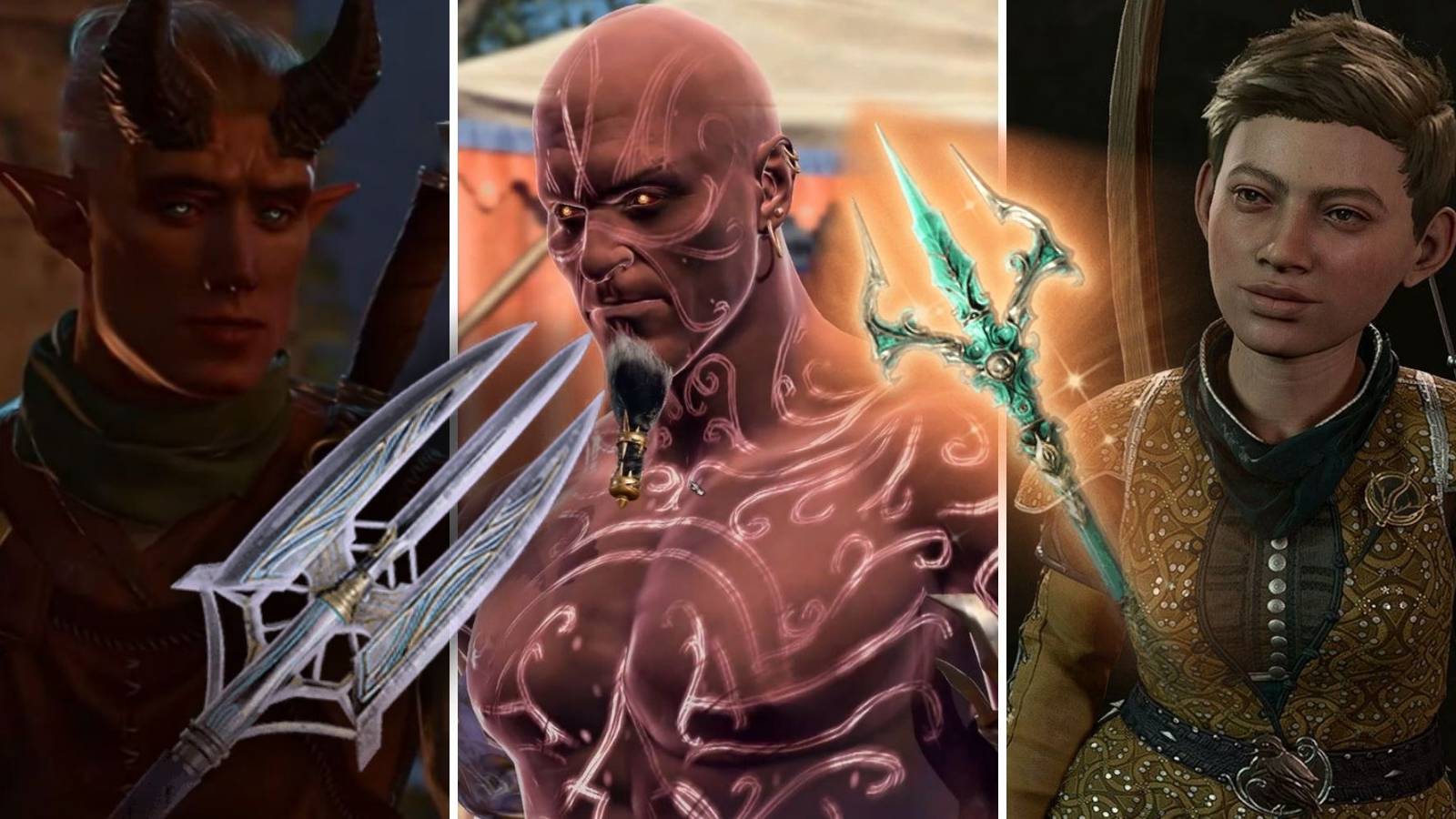 A grid showing different characters and tridents in Baldur’s Gate 3