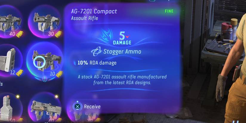 An assault rifle being sold in Avatar: Frontiers of Pandora