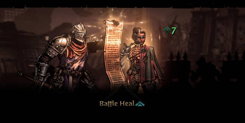 The Crusader using a skill called Battle Heal to heal a companion