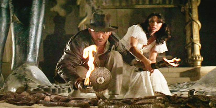 Indiana Jones and Miriam come face to face with a cobra