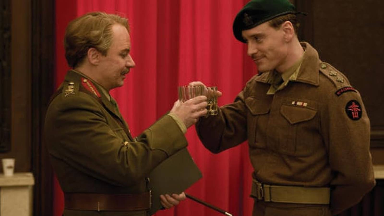 Mike Myers and Michael Fassbender in Inglourious Basterds