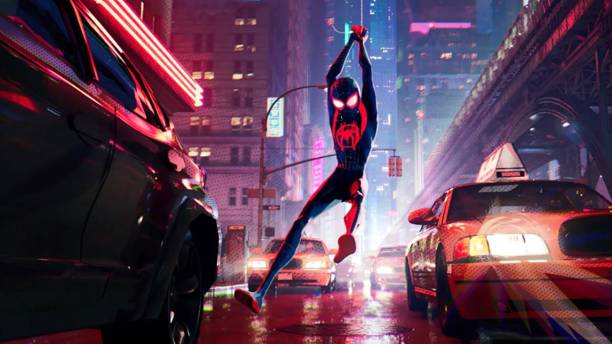 Into The Spider-verse Miles Swinging