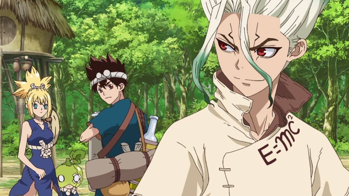 Ishigami and the others in Dr. Stone