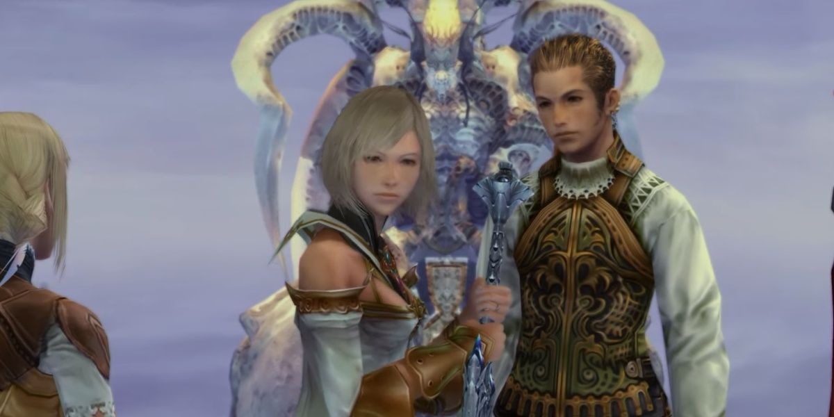 balthier and ashe standing next to each other in ff12