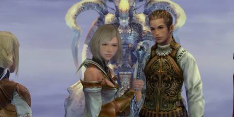 balthier and ashe standing next to each other in ff12