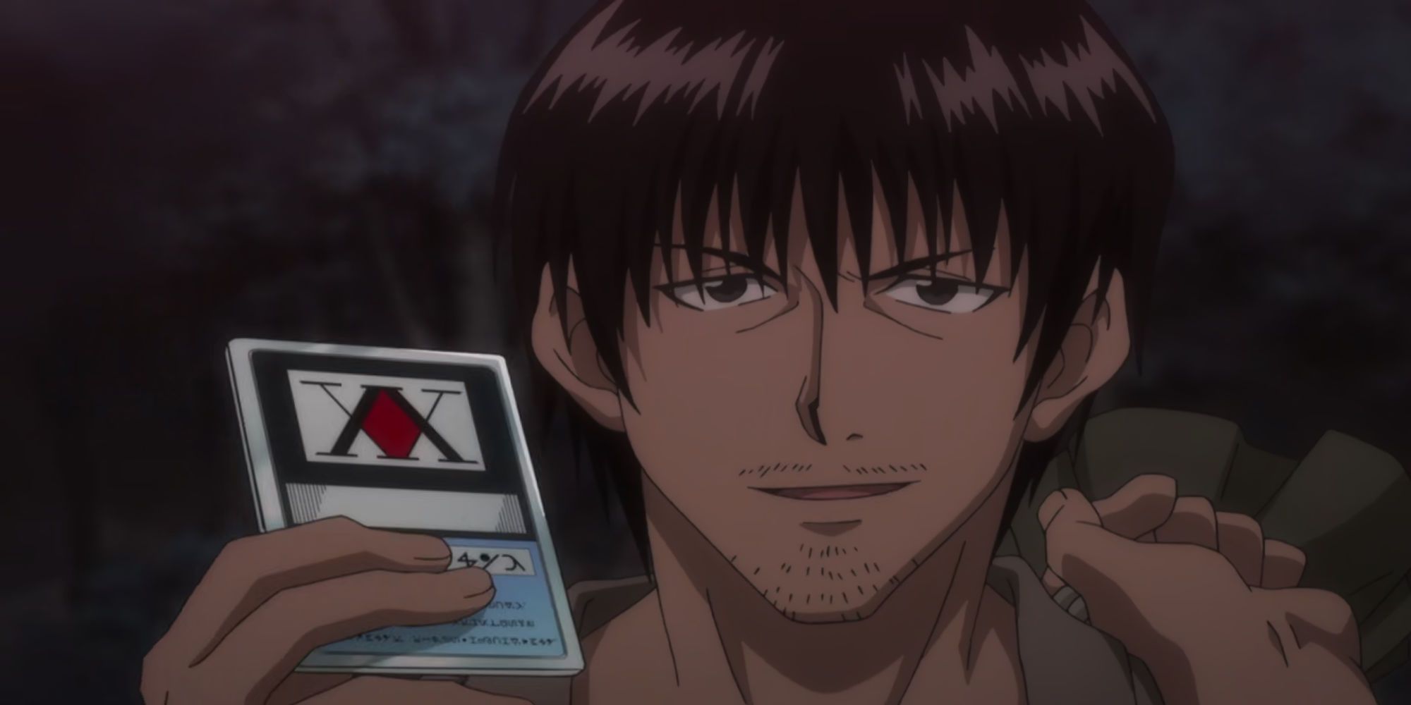 Izunavi with a hunter card in Hunter x Hunter