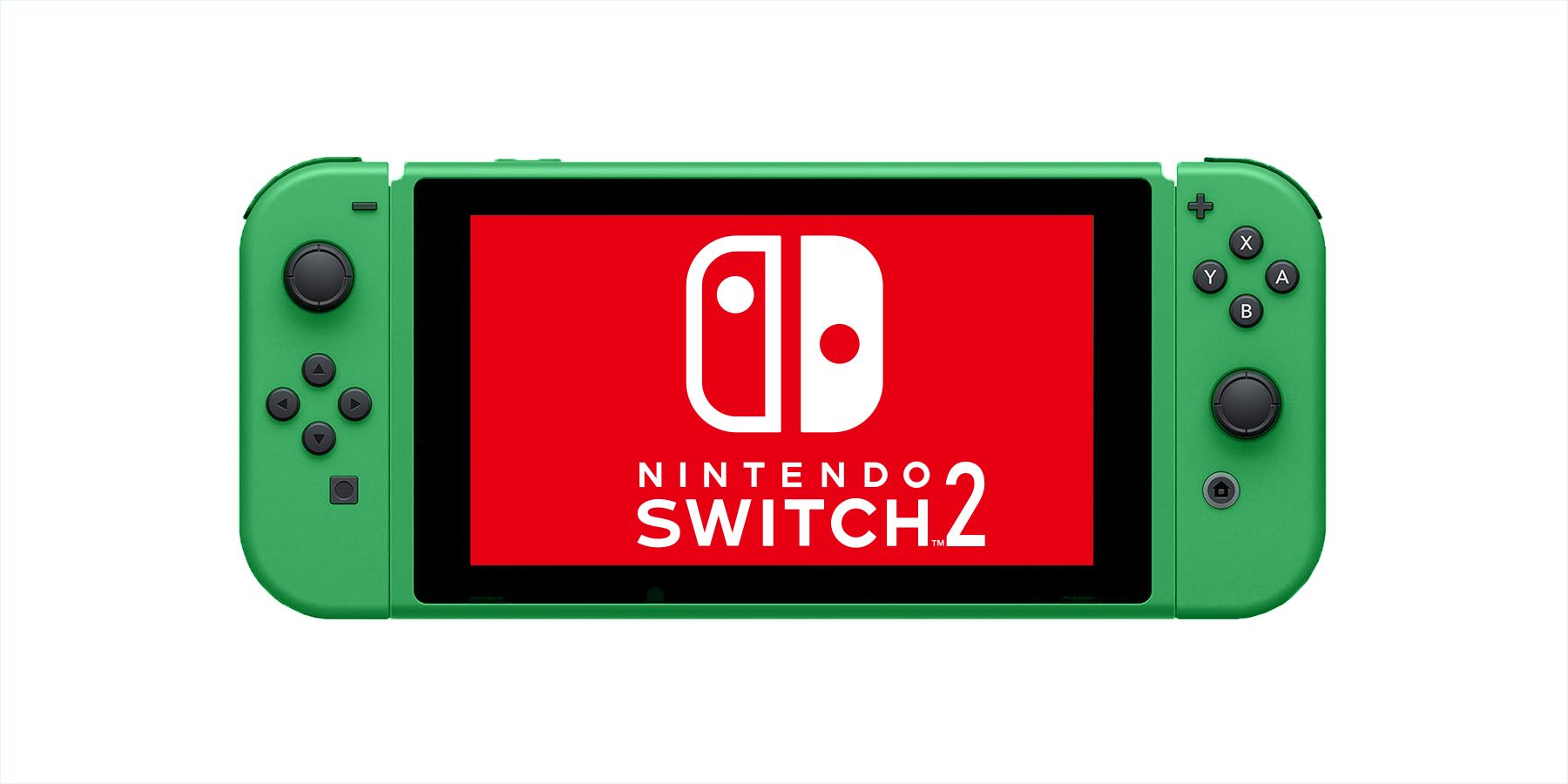 Jade colored Nintendo Switch 2 on white background mockup