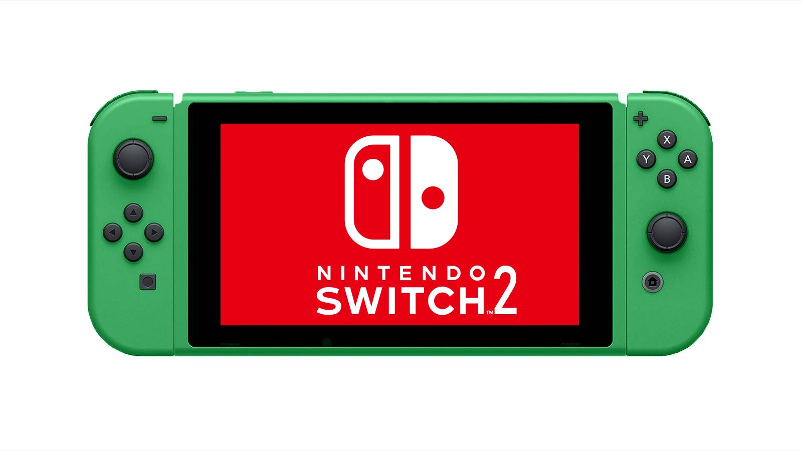 Jade colored Nintendo Switch 2 on white background mockup