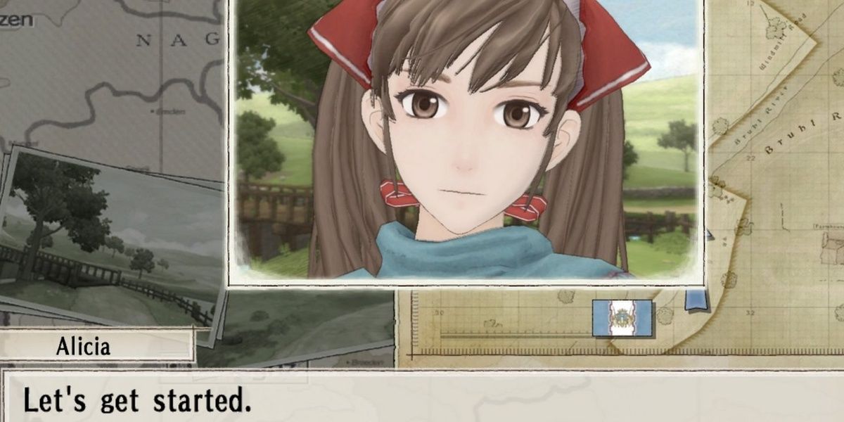 alicia giving a mission brief in valkyria chronicles