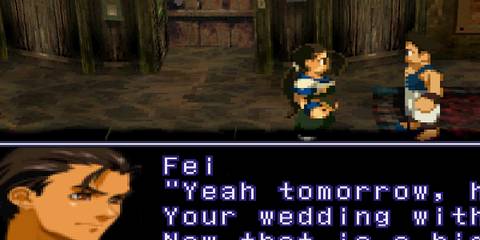 fei talking to an npc in xenogears