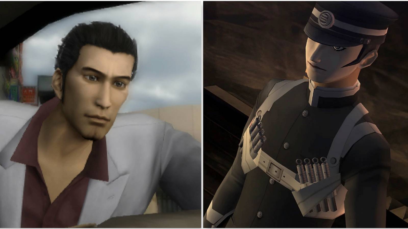 Kazuma in Yakuza (PS2) and Raidou in Devil Summoner Raidou Kuzunoha Vs The Soulless Army