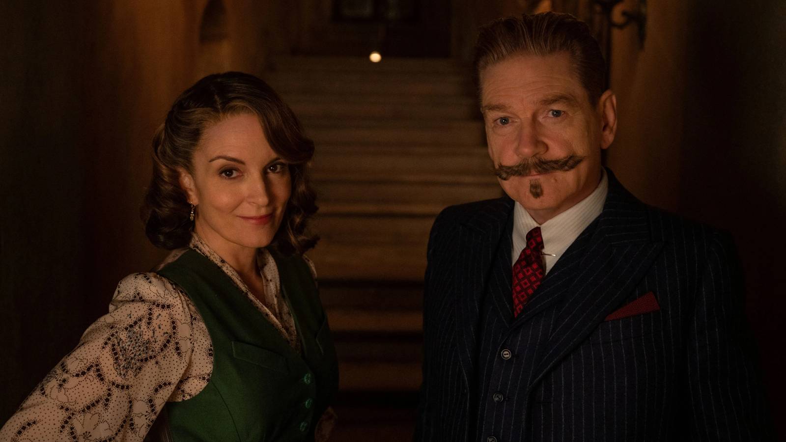 Kenneth Branagh and Tina Fey in A Haunting in Venice