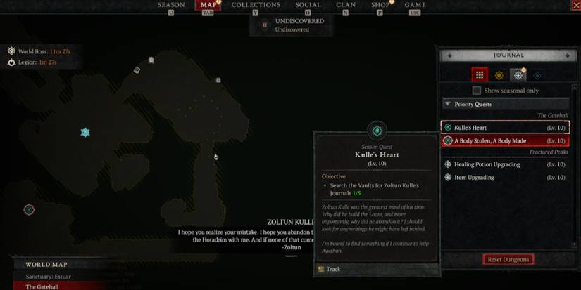 Second Zoltun Kulle Journal Location in Diablo 4