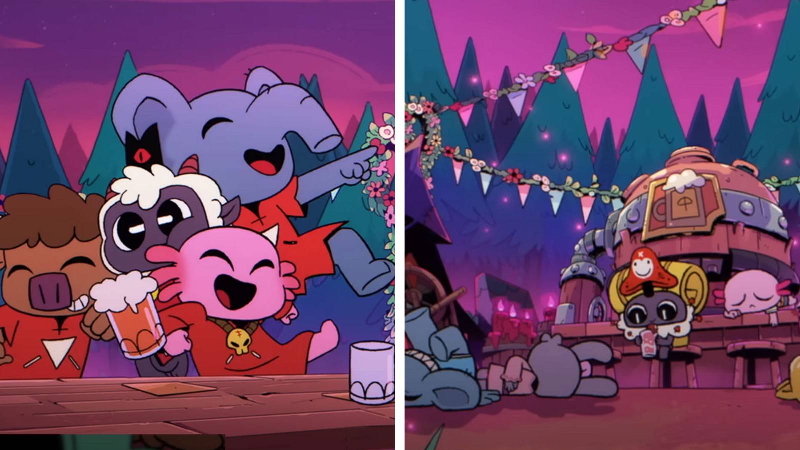 Drinkhouse building from trailer for Cult of the Lamb Sins of the Flesh