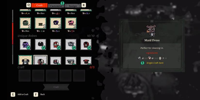 Maid Dress follower outfit in Cult of the Lamb