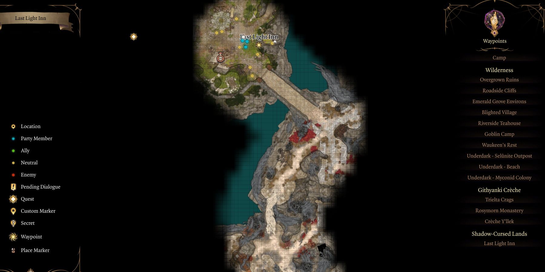 last light inn path map screenshot