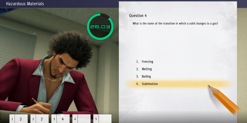 Like a Dragon Vocational School Guide Test Taking Ichiban Exam