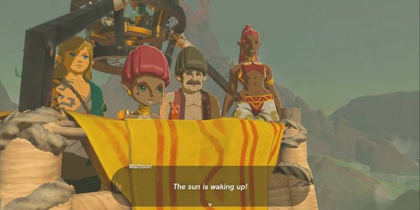 Link, Mattison, Hudson and Rhondson in Zelda: Tears of the Kingdom.