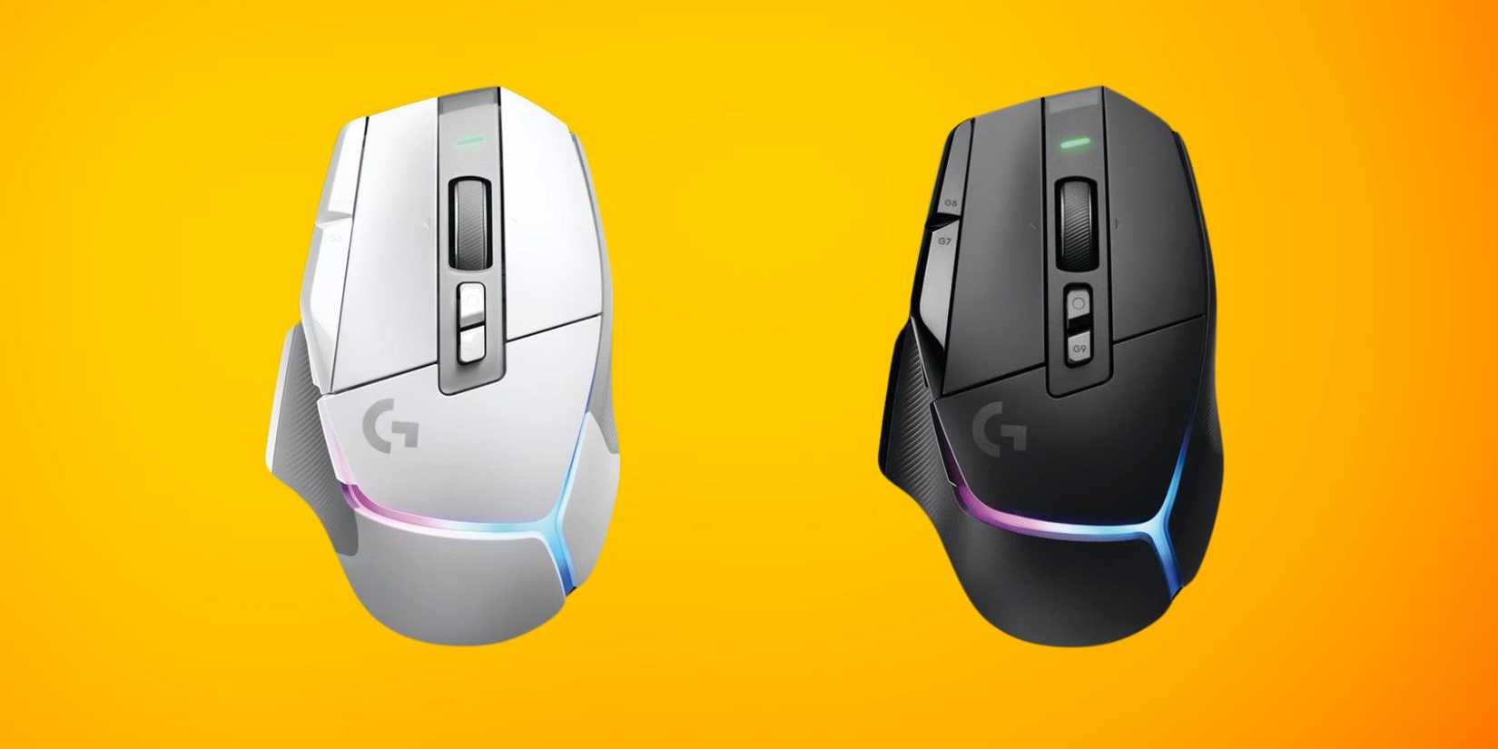 Logitech G502X mouse in white and black colorway