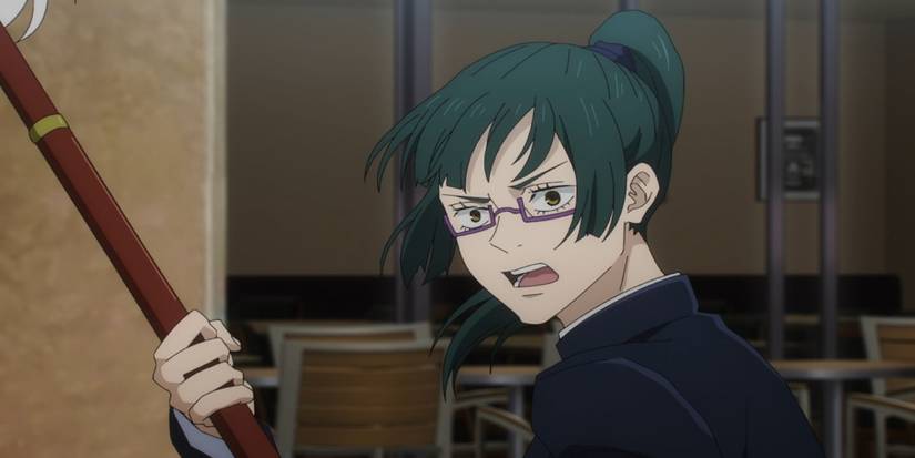 Maki Zenin in combat in Jujutsu Kaisen