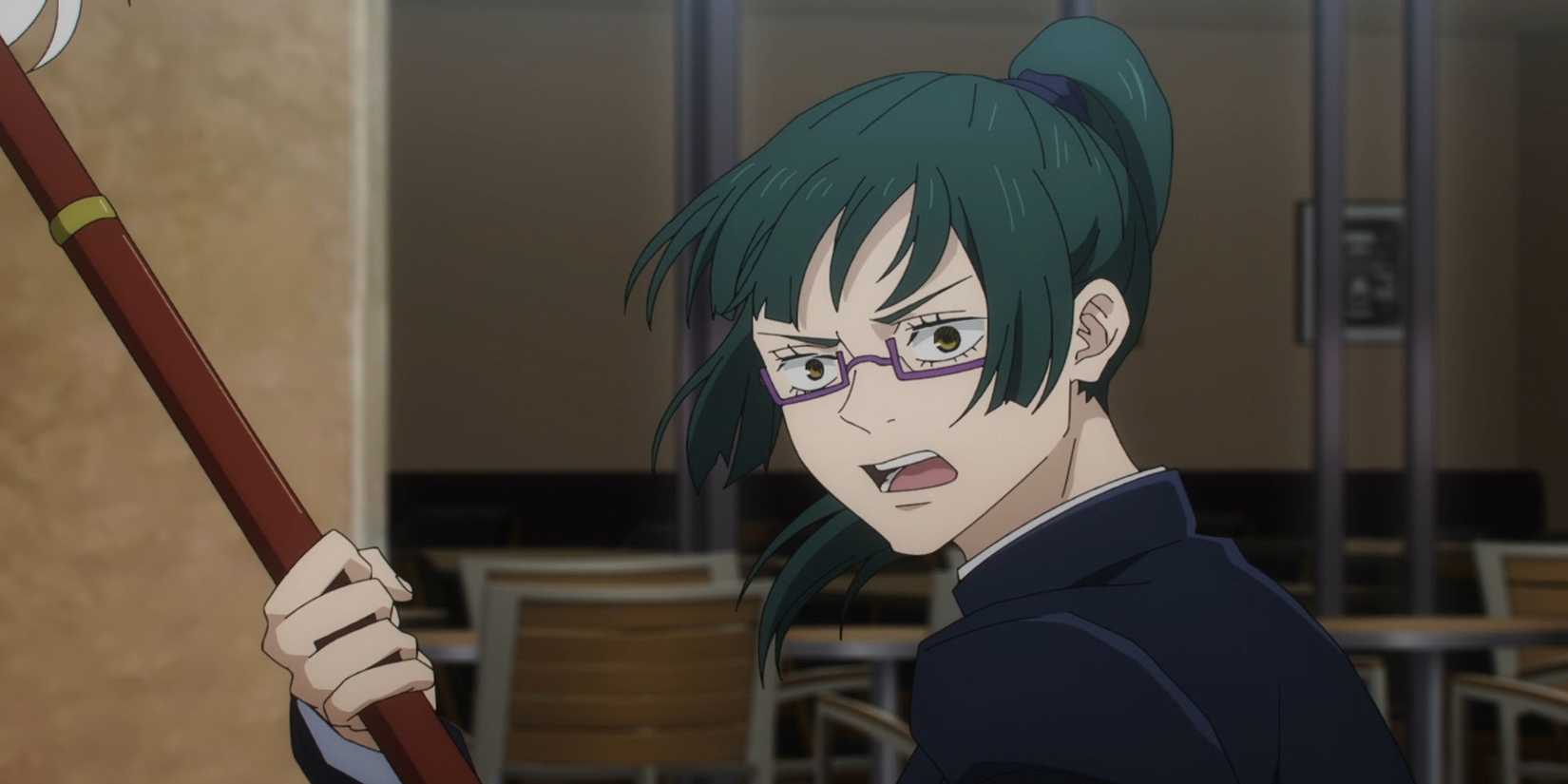 Maki Zenin in combat in Jujutsu Kaisen