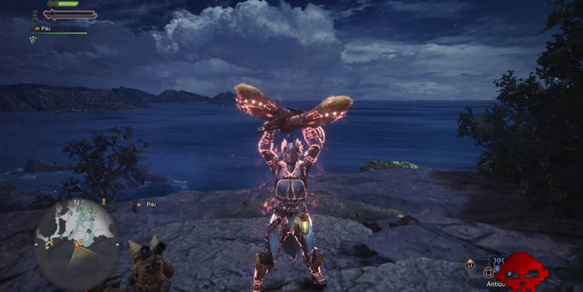 A Dual Blades hunter in Demon Mode