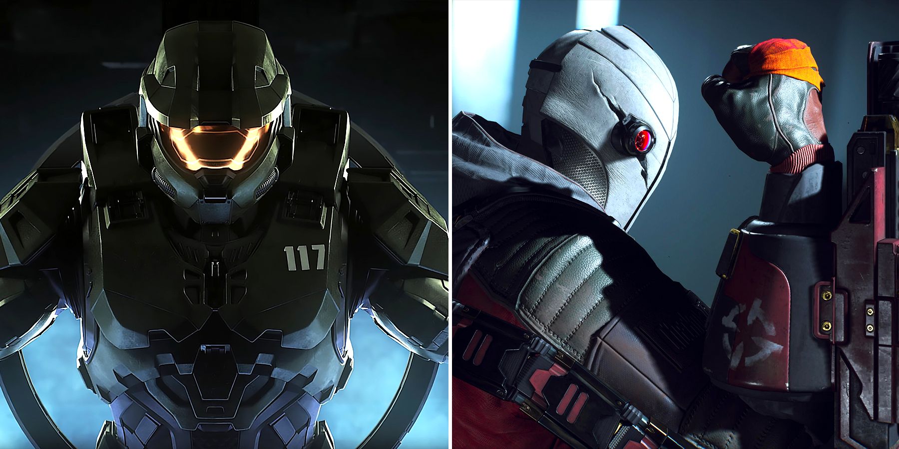 Master Chief from Halo and Deadshot from Suicide Squad Kill the Justice League