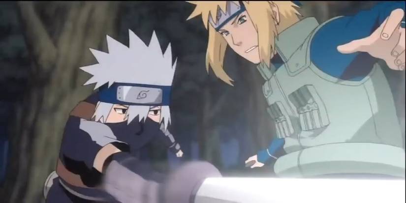 Young Kakashi and Minato