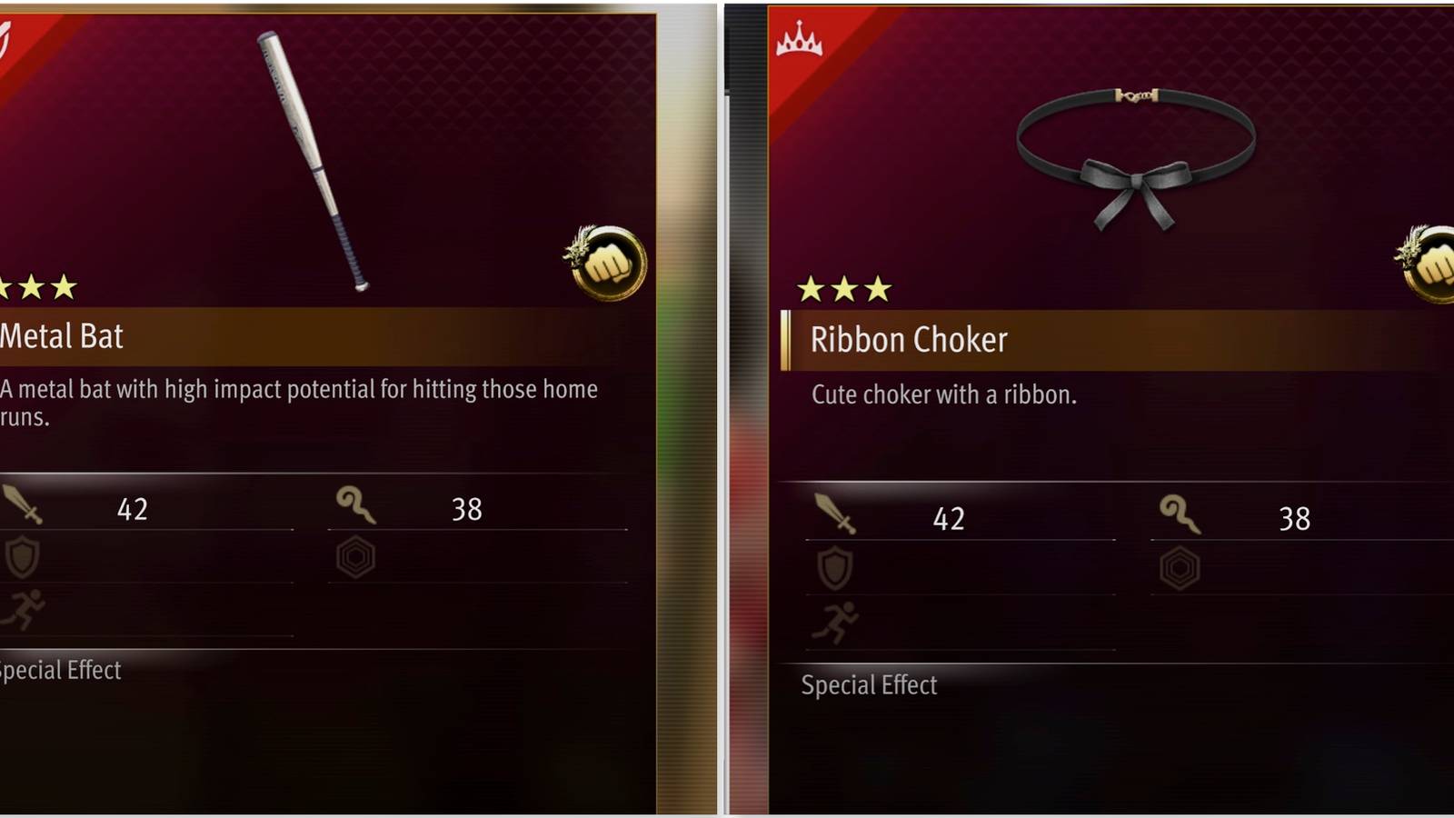 Metal Bat and Ribbon Choker weapons in Like a Dragon Infinite Wealth
