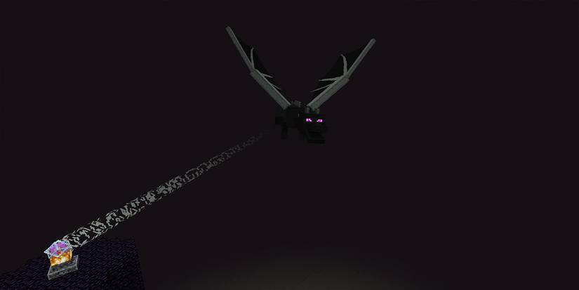 Minecraft End Island Crystal Ender Dragon