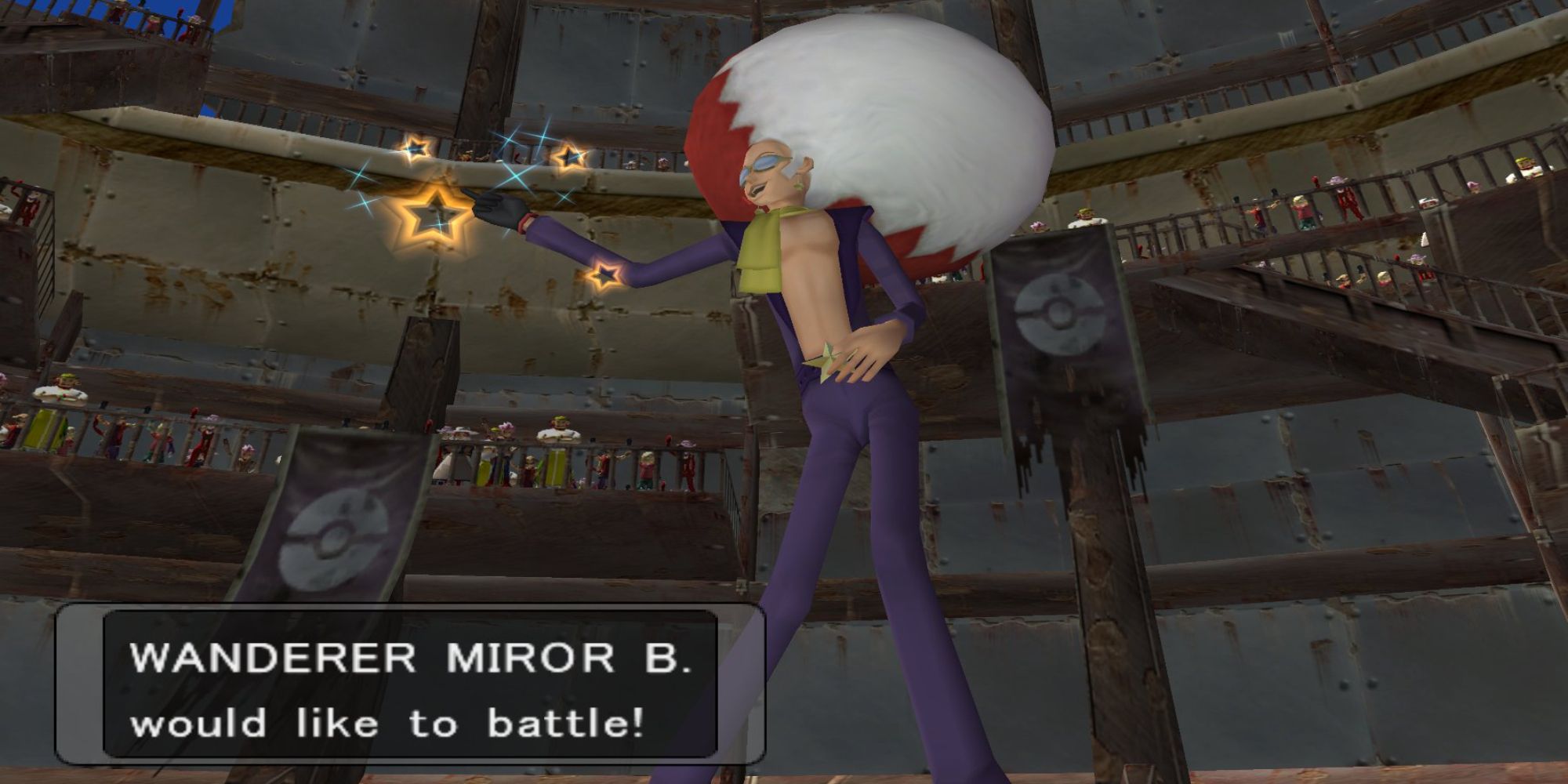 Miror B. at the start of a colosseum battle
