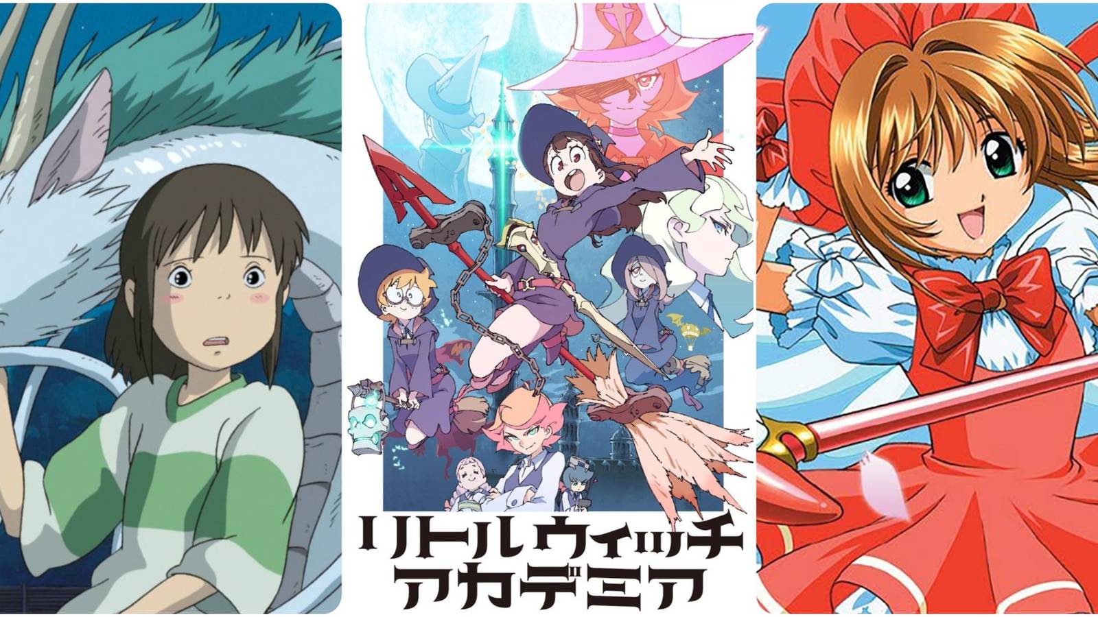 Spirited Away. Little Witch Academia, Cardcaptor Sakura