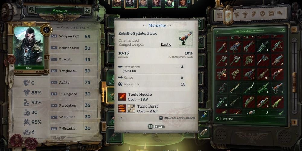 Best One-Handed Ranged Weapons In Warhammer 40K: Rogue Trader